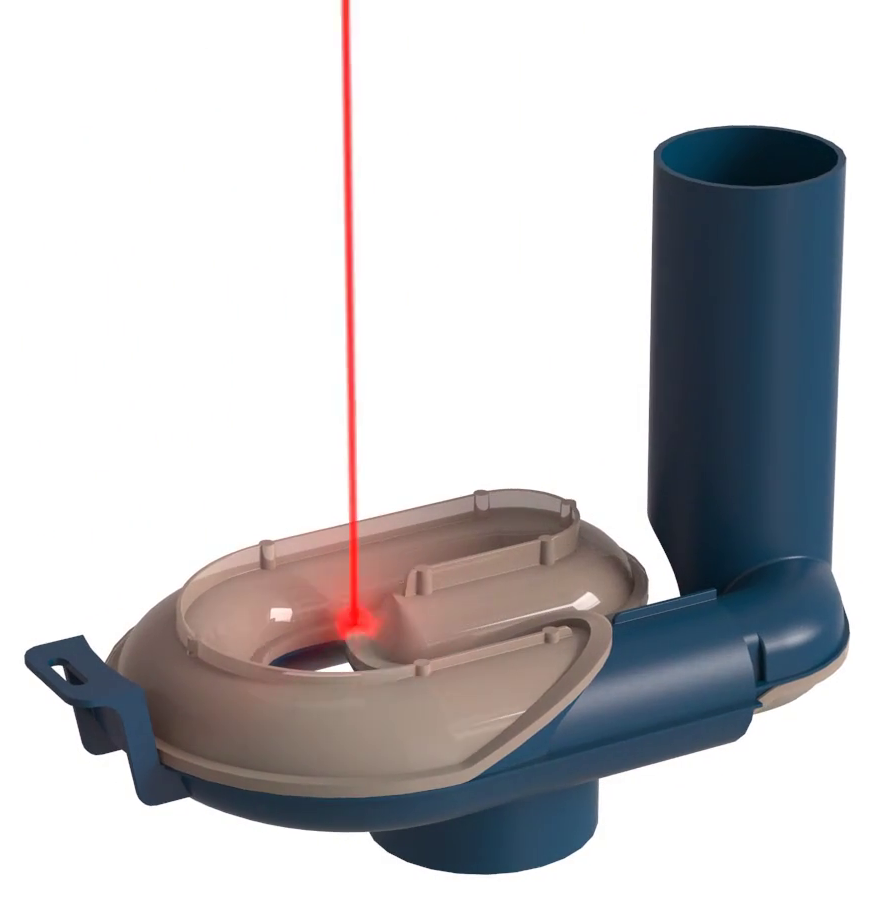 Veranschaulichung des Fügeverfahrens Laser-Kunststoffschweißen anhand eines Beispiels